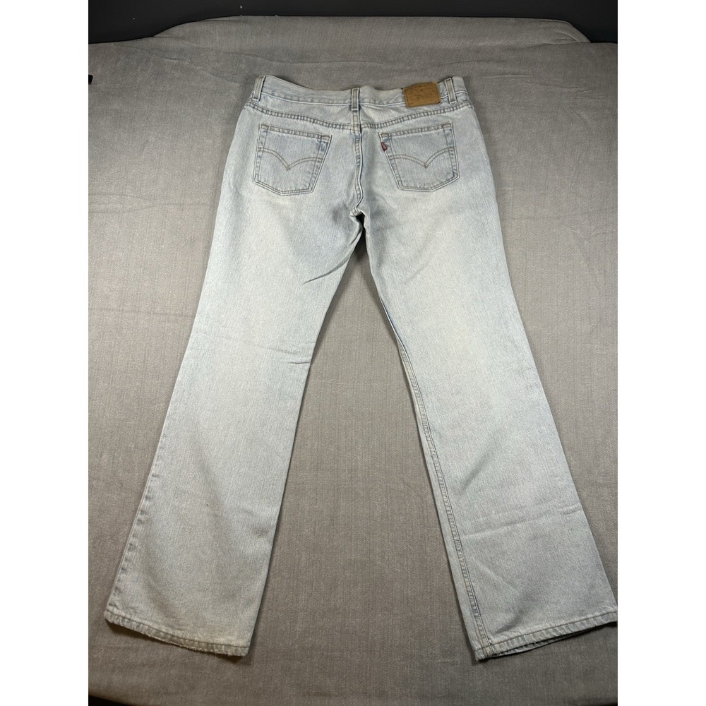 Levis 518 Superlow Boot Cut Jeans Light Wash Denim Vintage Made in USA 13 JR M